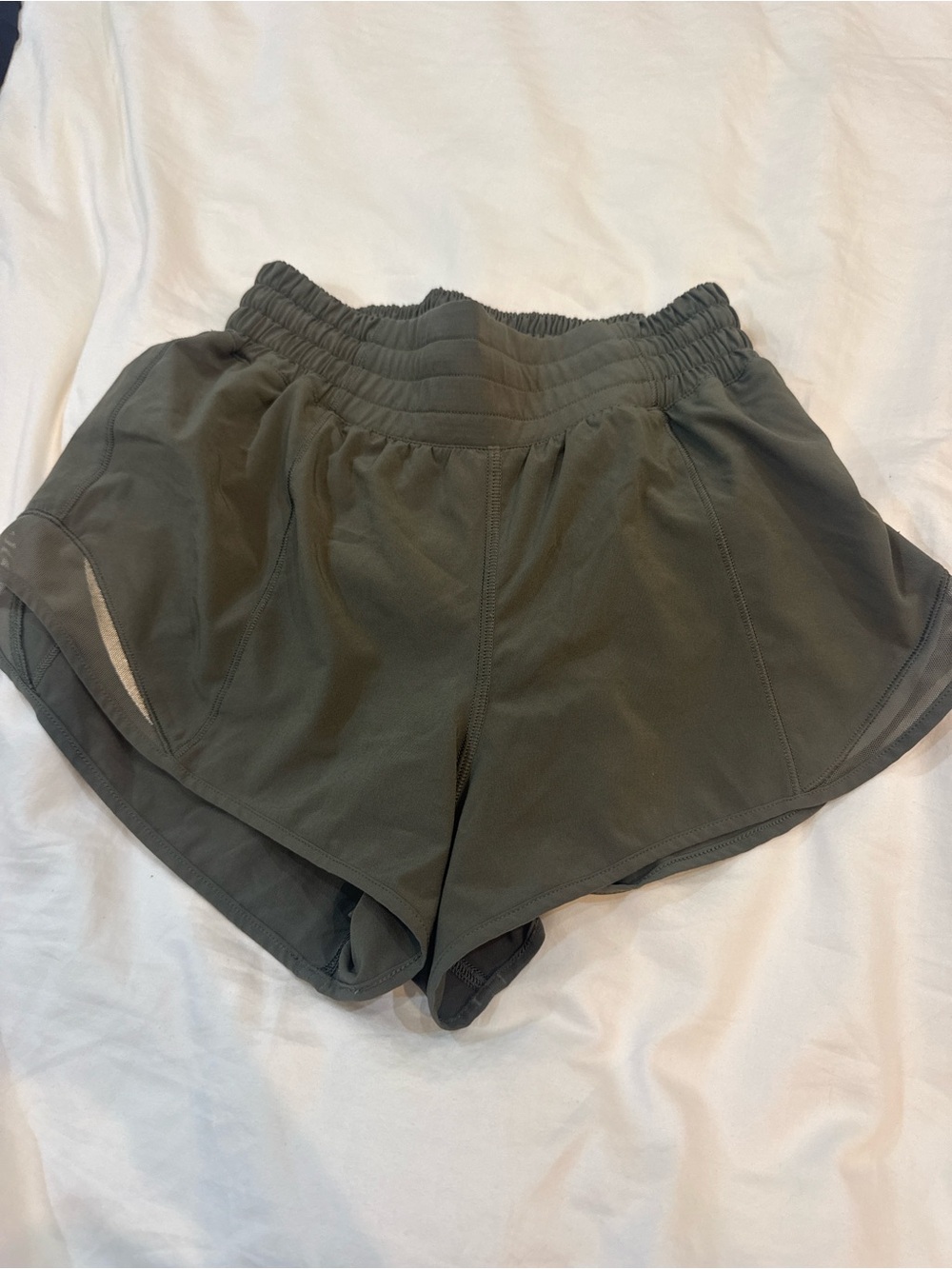 Lululemon Women's Athletic Running Shorts - Olive Green